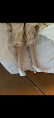 Porcelain Doll Bride White Wedding Dress & Veil Venice Collection Handmade - Thumbnail 5