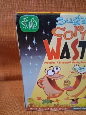 RARE Ren & Stimpy Sugar Corn Waste Cereal w/ Sody Pop Premium by Spumco 1997 Art - Thumbnail 2