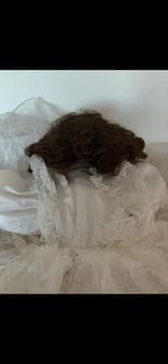 Porcelain Doll Bride White Wedding Dress & Veil Venice Collection Handmade - Thumbnail 9