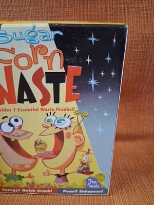 RARE Ren & Stimpy Sugar Corn Waste Cereal w/ Sody Pop Premium by Spumco 1997 Art - Thumbnail 3