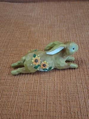 Ganz Resin Easter Bunny Rabbit Figurine With SunFlowers 🌻 🐰 - Thumbnail 4