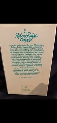 Vtg Robert Raikes Nursery Miniature Rocking Crib Bear Brown Wooden Furniture - Thumbnail 3