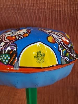 Vintage US Metal Toy noisemaker CLOWNS - 1950-70’s 🤡 - Thumbnail 6