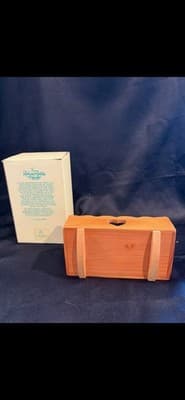 Vtg Robert Raikes Nursery Miniature Rocking Crib Bear Brown Wooden Furniture - Thumbnail 2