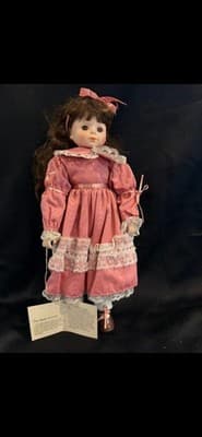 Victoria Gallery Collection Porcelain Doll Victorian Pink Dress Spirit Of Love
