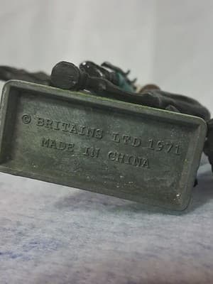Britains Ltd Confederate Cavalryman With Pistol Plastic Figure 1971 China - Thumbnail 3