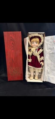 Dynasty Doll Collection Porcelain Doll Cute Red And White Outfit