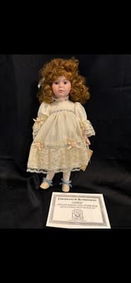 Dynasty Doll Collection AMBER Porcelain Doll IN BOX - 16 1/2" Tall Lovely