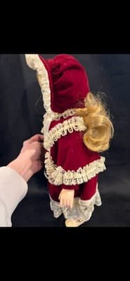 Dynasty Doll Collection Porcelain Doll Cute Red And White Outfit - Thumbnail 6