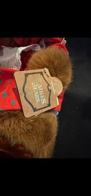 Wood Bear Robert Raikes' Nicolette Christmas & Box Vntg - Thumbnail 3