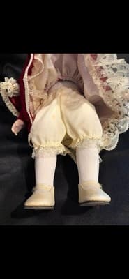 Dynasty Doll Collection Porcelain Doll Cute Red And White Outfit - Thumbnail 8