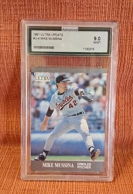1991 Fleer Ultra Update # U-4 Mike Mussina RC ROOKIE HOF AGS Grading Mint 9.0