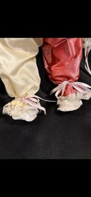 Noble Porcelain Clown Doll Hand Painted Flowers With Pink Outfit Collectible - Thumbnail 2