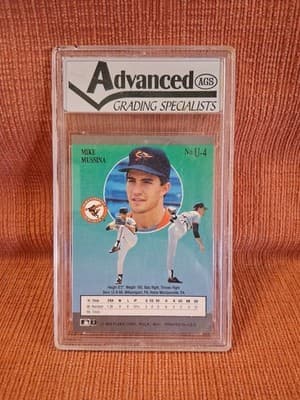 1991 Fleer Ultra Update # U-4 Mike Mussina RC ROOKIE HOF AGS Grading Mint 9.0 - Thumbnail 2