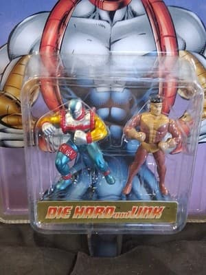 Rob Liefeld's Youngblood Die Hard and Link Mini Figures Placo Toys 1995 NEW NIP - Thumbnail 2