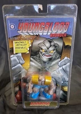 BADROCK ROB LIEFELD’S YOUNGBLOOD MINI FIGURE BY PLACO TOYS *UNOPENED*