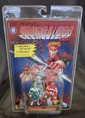 Playco Toys Youngblood Photon & Shaft Figures - Sealed Package has damage 1995