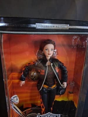 Harley Davidson Motorcycle Flames Red Head Barbie 29207 #5 Mattel 2000 New! - Thumbnail 2