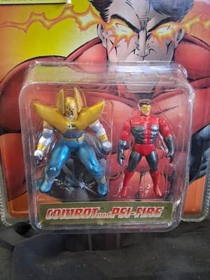 1995 Placo Toys Rob Liefeld Youngblood Combat and Psi-Fire Mini-Figures NIP - Thumbnail 2