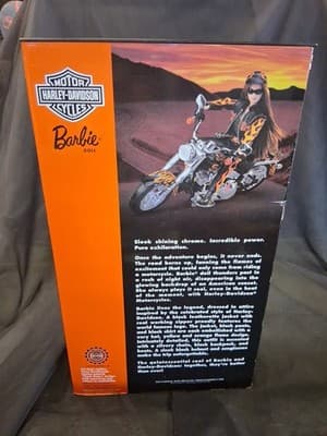 Harley Davidson Motorcycle Flames Red Head Barbie 29207 #5 Mattel 2000 New! - Thumbnail 8