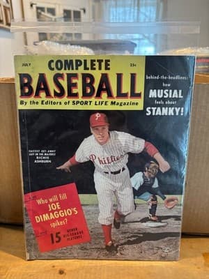 1952 JULY COMPLETE BASEBALL MAGAZINE RICHIE ASHBURN