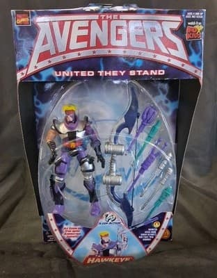 NEW THE AVENGERS UNITED THEY STAND HAWKEYE ACTION FIGURE MARVEL TOYBIZ 1999! S6
