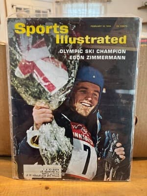 Sports Illustrated Magazine - February 1964 Issue w/ Egon Zimmermann Ski Cover
