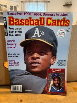 Baseball Cards Magazine February 1990 Rickey Henderson