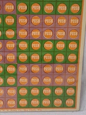 Early Gambling Memorabilia Punch Card "CIRCUS DAYS" by W.H. Brady Co., Sealed - Thumbnail 4