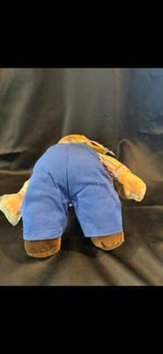 VINTAGE 1980 15” ICE CREAM Beige YARN Hair DOLL OVERALLS Sleepy Eyes J Shin - Thumbnail 4