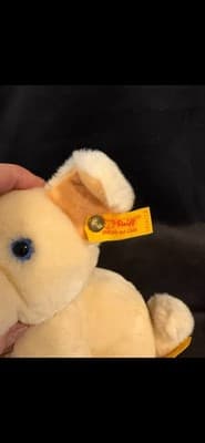 Steiff Snuffy Pig Woven Fur Plush Stuffed Animal With Tags - Thumbnail 2