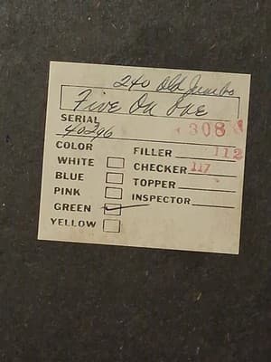 Vintage Punch Board Five On One Unpunched Great Shape RARE 🎰💰 - Thumbnail 8