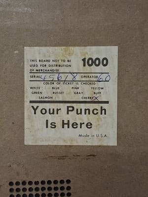 Vtg Punch Board Speedy Tens Gambling Trade Simulator Bar Decor SEALED 🎲💲🎰 - Thumbnail 7