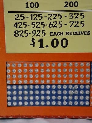 Vintage Punch Board Five On One Unpunched Great Shape RARE 🎰💰 - Thumbnail 5
