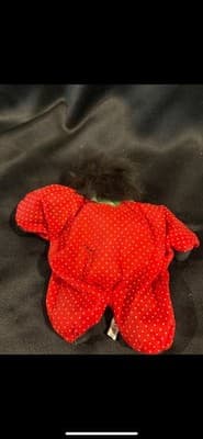 Jog Hero Clown With Tag Hand Made Painted Sand Filled Doll Fucia Rabbit Hair - Thumbnail 3