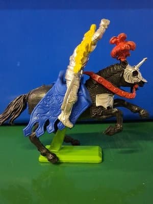 Vintage 1971 Deetail Britains LTD Medieval Crusades Knight In Armor Horse 1/32 - Thumbnail 3
