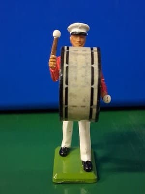 W. Britain: USMC Drum Major, Commandant's Own, Red Tunic (Retired) Base Drummer - Thumbnail 2