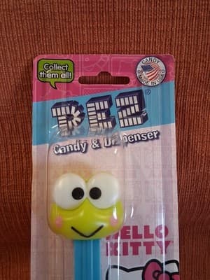 PEZ Hello Kitty Keroppi Frog Dispenser Sanrio Factory Sealed Carded Retired - Thumbnail 3