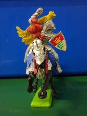 Vintage 1971 Deetail Britains LTD Medieval Crusades Knight In Armor Horse 1/32 - Thumbnail 2