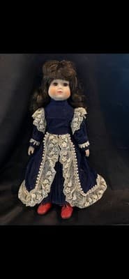 Porcelain Treasures Doll 15” Porzellan Puppe Vtg - Thumbnail 7