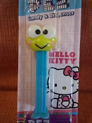 PEZ Hello Kitty Keroppi Frog Dispenser Sanrio Factory Sealed Carded Retired - Thumbnail 2