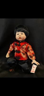 Edwin Knowles CHEN Boy of China 1989 Collectible Doll New w/Accessories - Thumbnail 14