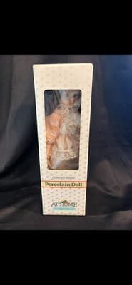 Vintage At Home With Classics Collector Series Porcelain Doll- Pretty Pink Dress - Thumbnail 6