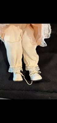 Vintage At Home With Classics Collector Series Porcelain Doll- Pretty Pink Dress - Thumbnail 5