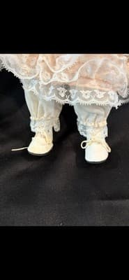 Vintage At Home With Classics Collector Series Porcelain Doll- Pretty Pink Dress - Thumbnail 4