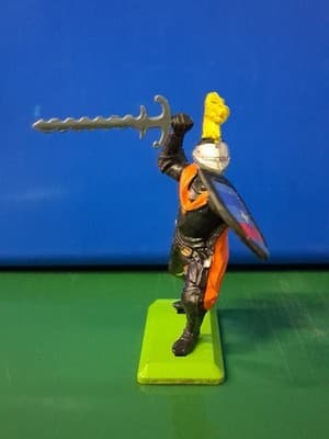 Vintage Britains Deetail Turkish Storm Knight w/ Mace & Shield Medieval 1971 - Thumbnail 2