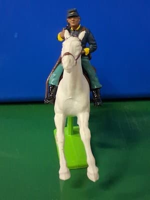 Britains Deetail Wild West Western Mounted Bluecoat Union Calvery Man 1971 - Thumbnail 2