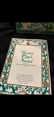 ASHTON-DRAKE GALLERY "SCOTTY PLAYS SANTA" NORMAN ROCKWELL 11" DOLL IN BOX W/COA - Thumbnail 4
