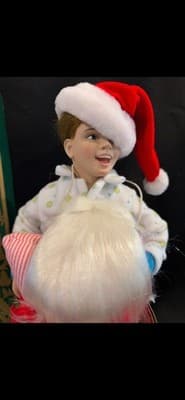 ASHTON-DRAKE GALLERY "SCOTTY PLAYS SANTA" NORMAN ROCKWELL 11" DOLL IN BOX W/COA - Thumbnail 2