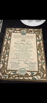 ASHTON-DRAKE GALLERY "SCOTTY PLAYS SANTA" NORMAN ROCKWELL 11" DOLL IN BOX W/COA - Thumbnail 6